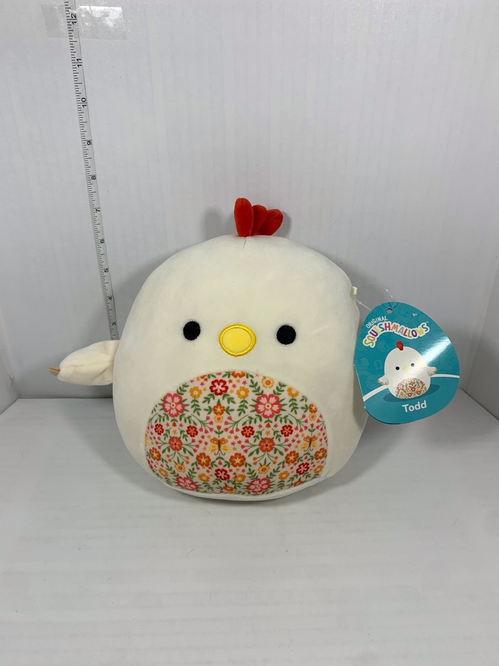 Squishmallows Todd Rooster Chicken Flower Belly 7” Soft Plush Toy NWT